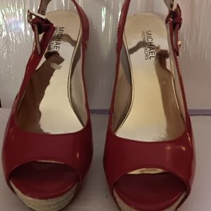 Michael Kors Red Women's Slingback Heels